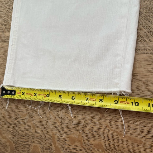 Paige Anthropologie Nellie White Frayed Hem Culottes Cropped Ankle Jeans sz 30 - Picture 14 of 16